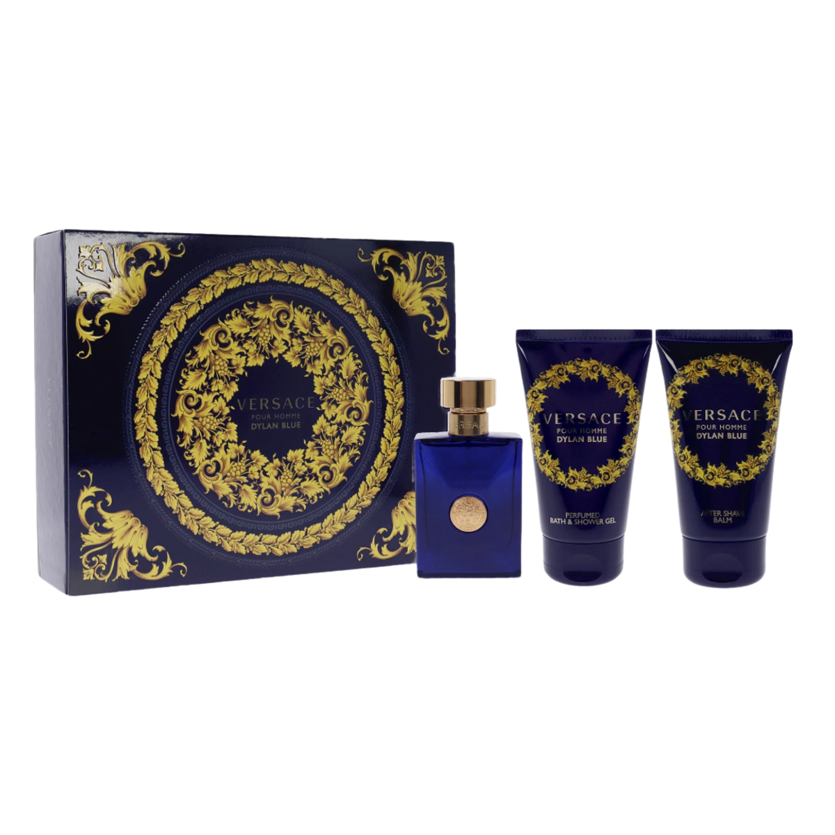 Dylan Blue Spray 3 Pc Gift Set (2 EDT Spray, Shave Balm, Shower Gel)