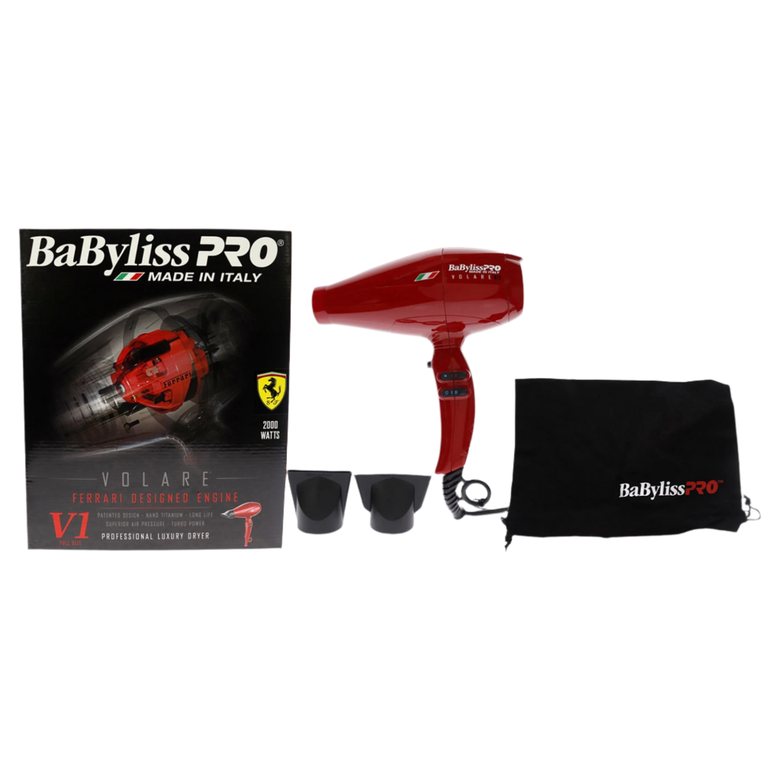 Babyliss PRO V1 Volare Ferrari Designed Engine Hair Dryer