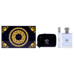 Versace Pour Homme - 3 Pc Gift Set (2 EDT Spray, Trousse)
