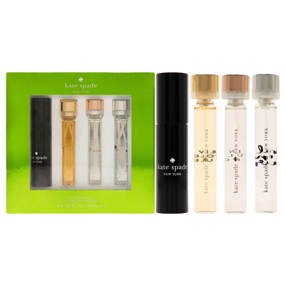 KSNY Purse Coffret - 3 Pc Mini Gift Set 0.34oz Live Colorfully, Walk on Air, In Full Bloom EDP Spray