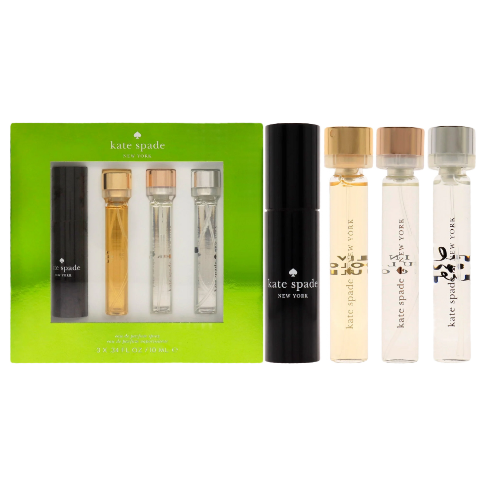 KSNY Purse Coffret - 3 Pc Mini Gift Set 0.34oz Live Colorfully, Walk on Air, In Full Bloom EDP Spray