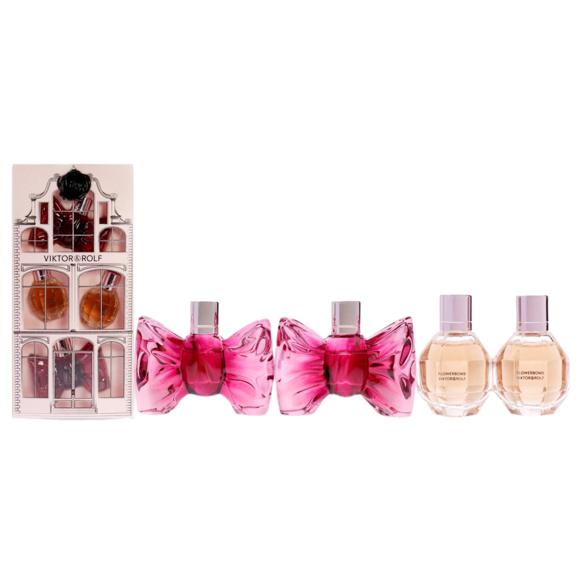 The House of Viktor and Rolf - 4 Pc Mini Gift Set 2 x 0.24oz FlowerBomb , 2 x 0.24oz Bonbon EDP Spray
