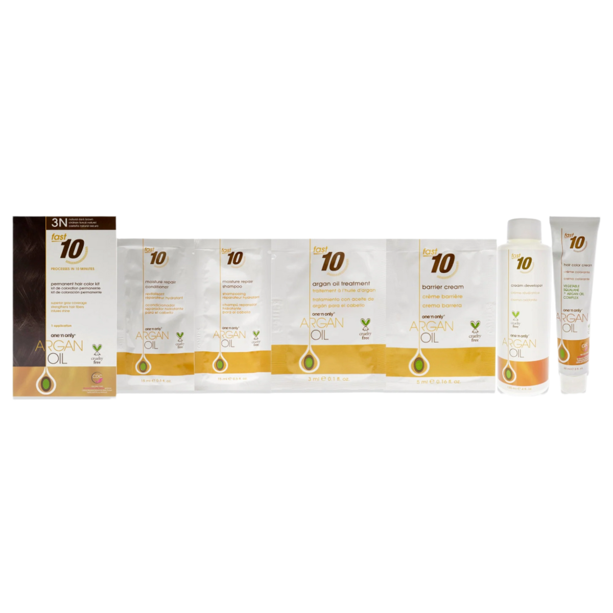 Argan Oil Fast 10 Permanent Hair Color Kit