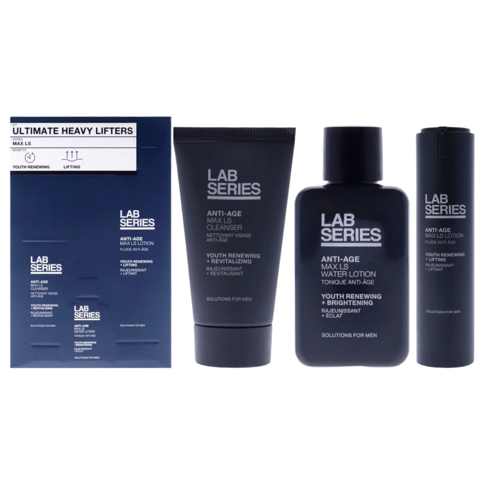 Ultimate Heavy Lifters Set - 3 Pc Anti Age Max LS Cleanser, Water Lotion, Lotion
