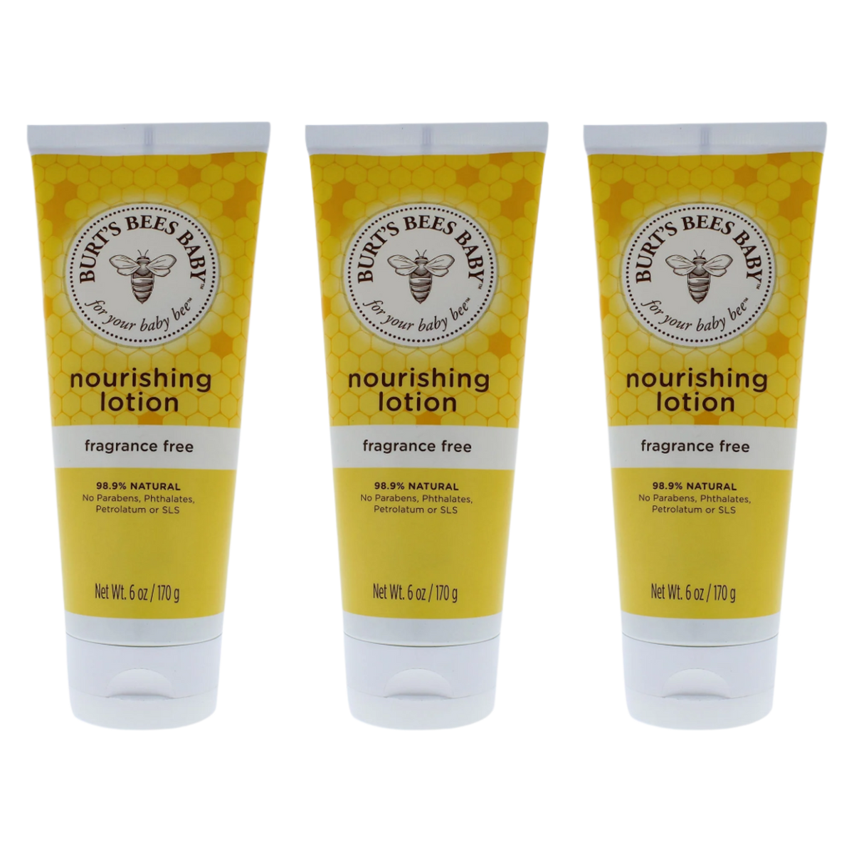 Baby Bee Nourishing Lotion Fragrance Free - Pack of 3