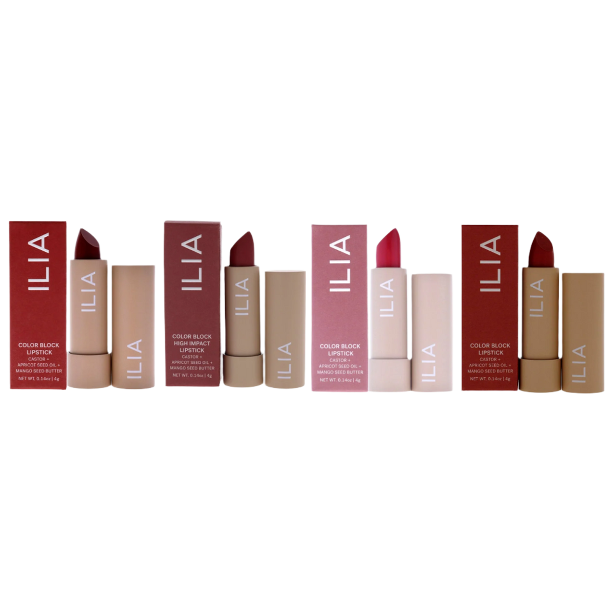 Color Block High Impact Lipstick - Tango-Grenadine-Amberlight-Rossette Kit