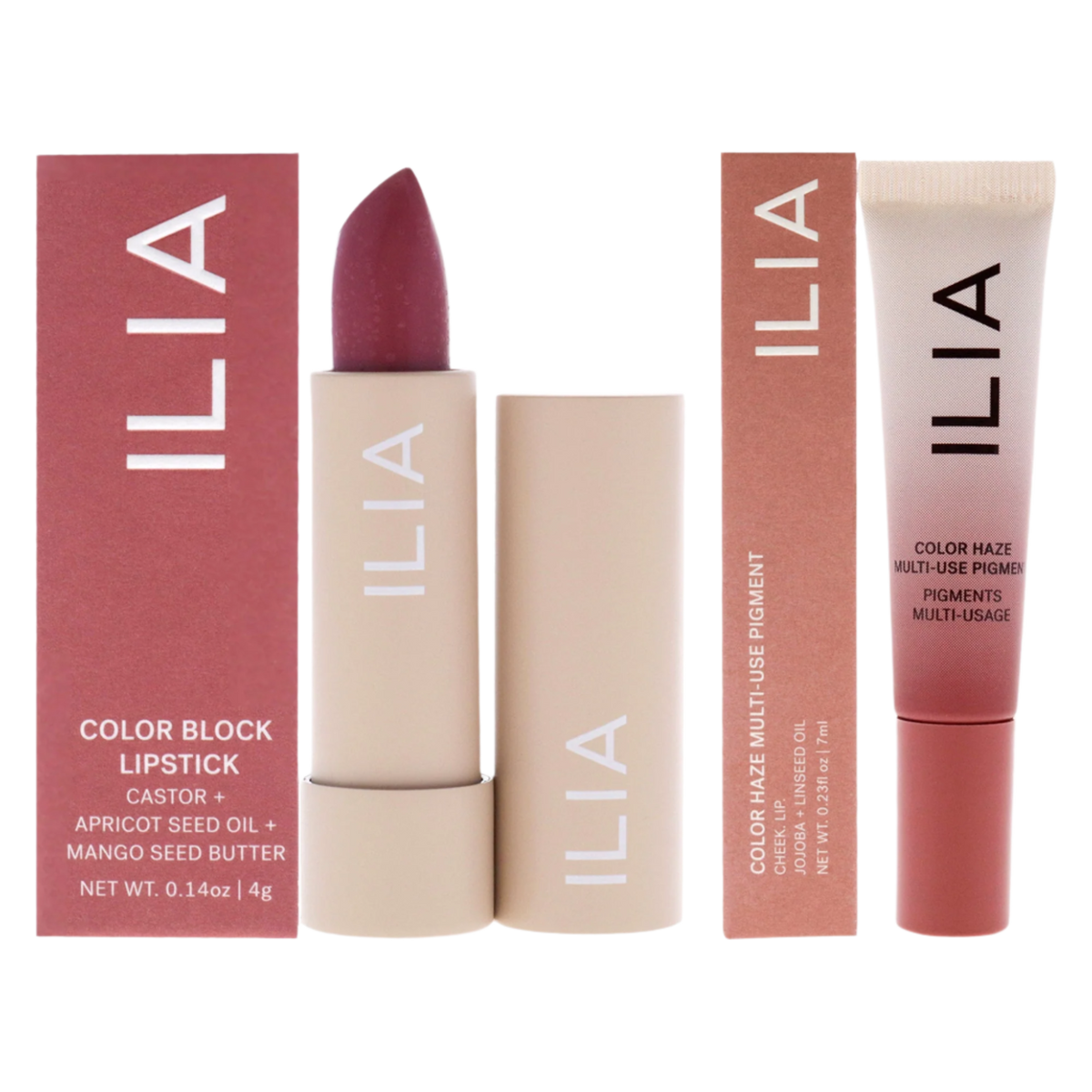 Color Block High Impact Lipstick and Color Haze Multi-Use Pigment Kit